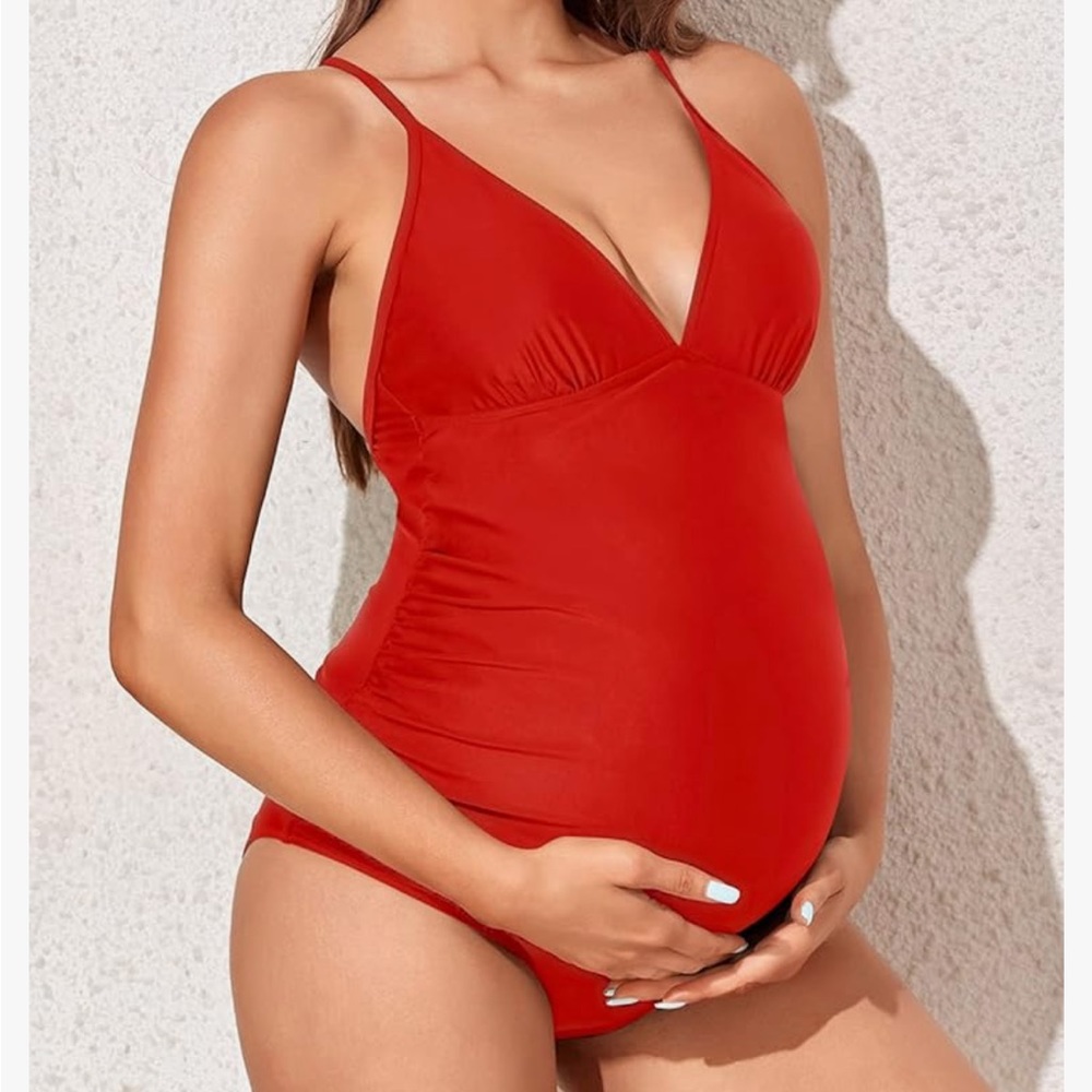 Maternity Swimsuit XL | Spring Break | Vacation | Pool/Beach | Red